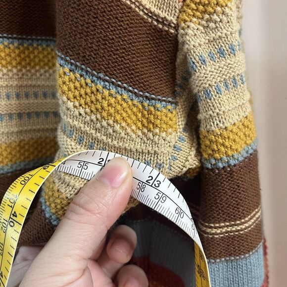 Cotton & Rye Outfitters Womens Stripe Hooded Knit Sweatshirt M Boho Gyaru - Picture 8 of 8